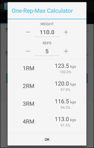 1RM Calculator