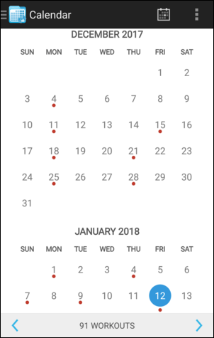 Calendar Month View Filter Applied