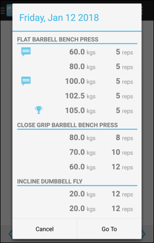 Calendar Month View Workout