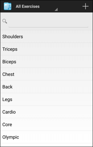 Exercise List