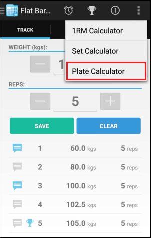 Training Screen Plate Calculator