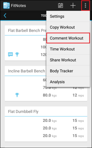 Comment Workout