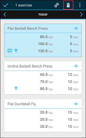 Delete Workout