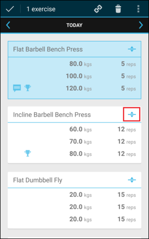 Reorder Workout