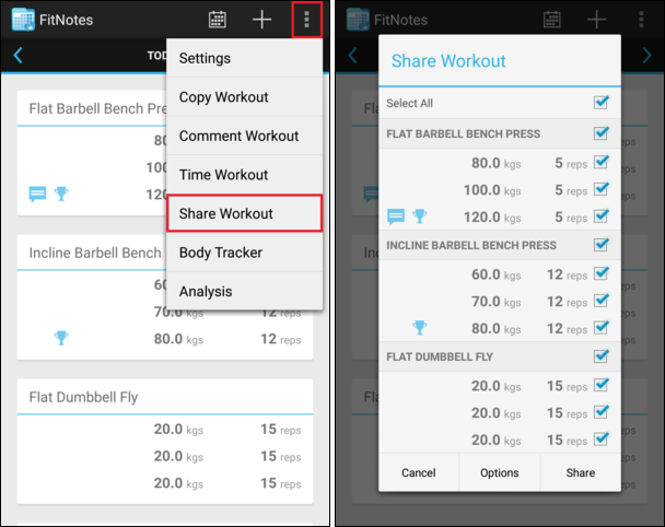 Share Workout